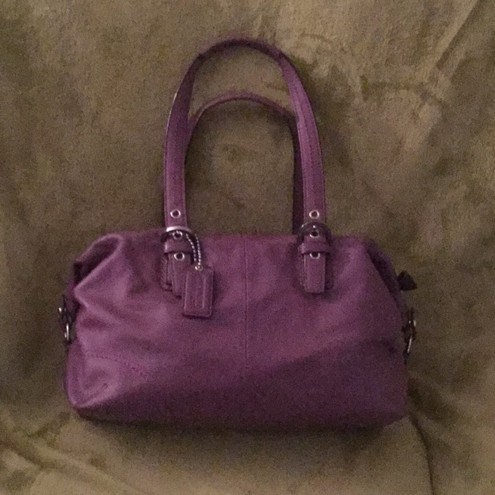 Coach Purple Leather Bag
